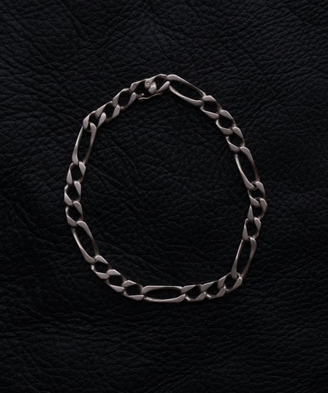c.1950 France / Maille Cheval × Figaro Link Bracelet / Silver 800