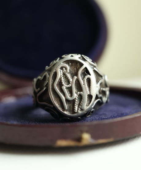 c.1950-70 France / フィリグリーシグネットリング / Silver 800