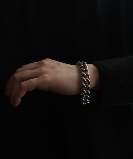 c.1900 France / Gourmette Chain Bracelet / Silver 800