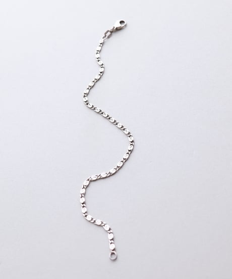 c.1960 Germany Snail Link Chain Bracelet / Silver 835