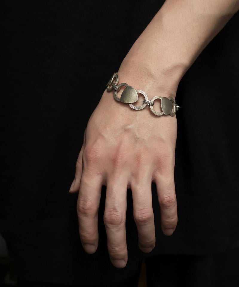 c.1960 Italy Arezzo / 幾何学リンクブレスレット / Silver 800