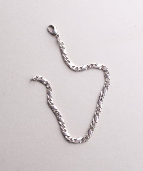 c.1970 Germany / Faceted Narrow Chain Bracelet / Silver 925