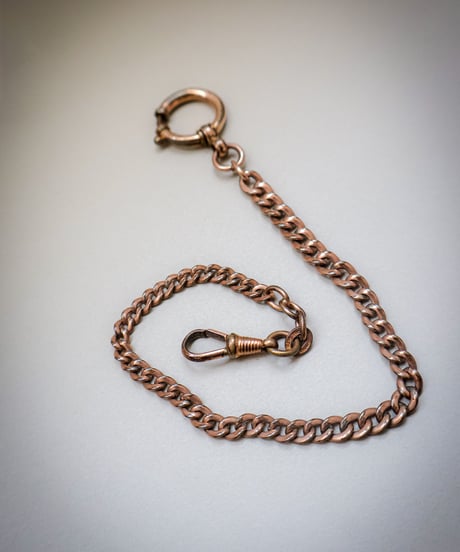 c.1900 France /アンティーク/アルバートチェーン/キーチェーン/銅製