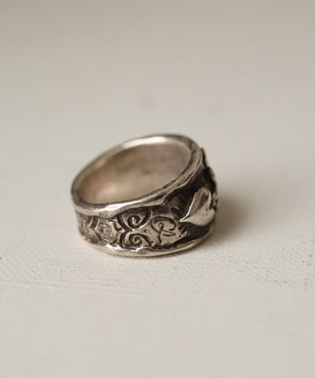 c.1950-70 France / ゴシックモチーフリング / Silver 800-925