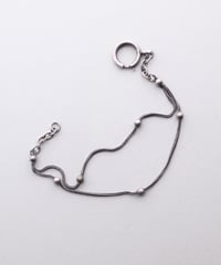 c.1870–1900 France / Double Foxtail Chain Bracelet / Silver 800