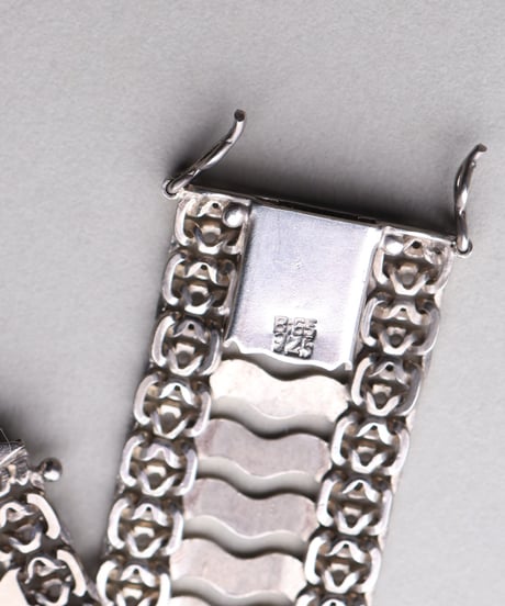 c.1960–70 Greece / Sculptural Wave Bracelet / Silver 925