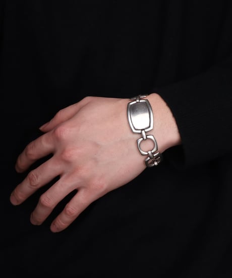 c.1960 France / モダン ID ブレスレット / Silver 800