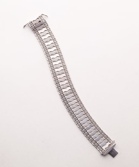 c.1960–70 Greece / Sculptural Wave Bracelet / Silver 925