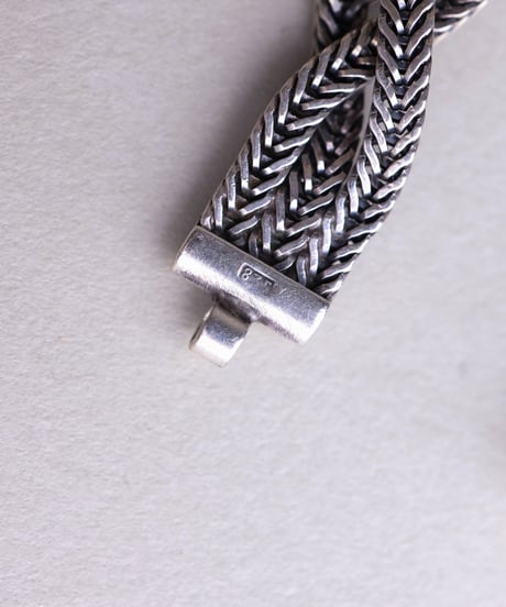 c.1950 Germany Braided Fox Tail Bracelet / Silver 835