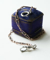 c.1900 France / ウォッチチェーン / ブレスレット　/ Silver 800 & Vermeil Rosé