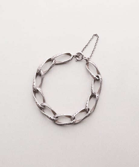 c.1930-40 Germany / Floral Twisted Link Bracelet / Silver 835