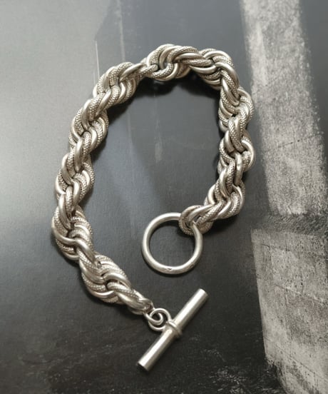 c. 1960s France / ツイストチェーンブレスレット/ Silver 800