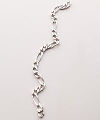 c.1950 France / Maille Cheval × Figaro Link Bracelet / Silver 800