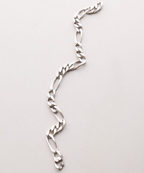 c.1950 France / Maille Cheval × Figaro Link Bracelet / Silver 800