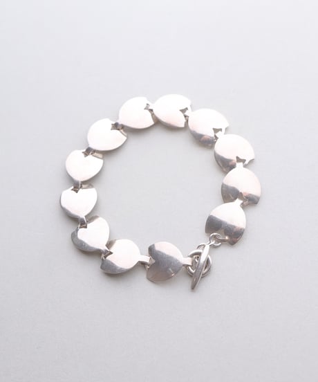 c.1960 Denmark / Herman Siersbøl / Leaf Link Bracelet / Silver 925