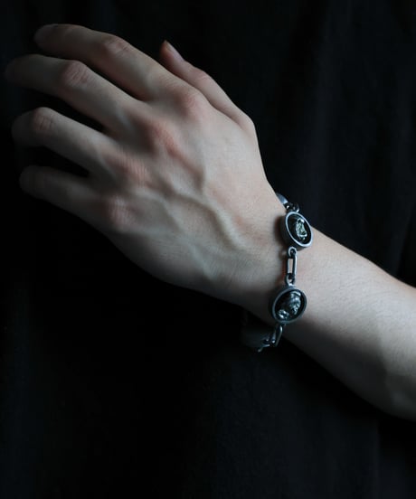 c.1960 Denmark / Abstract Pewter Bracelet