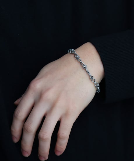 c.1910–30 France / Knot-linked Watch Chain Bracelet / Silver 800