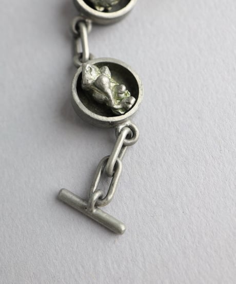 c.1960 Denmark / Abstract Pewter Bracelet