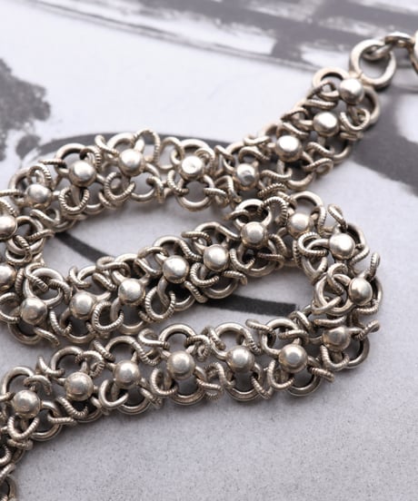 c.1910–30 France Decorative Link Bracelet / Silver 800