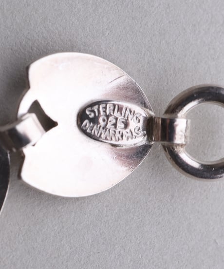 c.1960 Denmark / Herman Siersbøl / Leaf Link Bracelet / Silver 925
