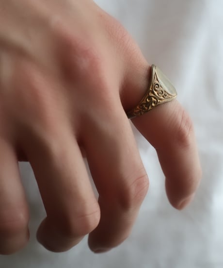 c.1900 UK/ ゴールドシグネットリング/19ct rolled gold