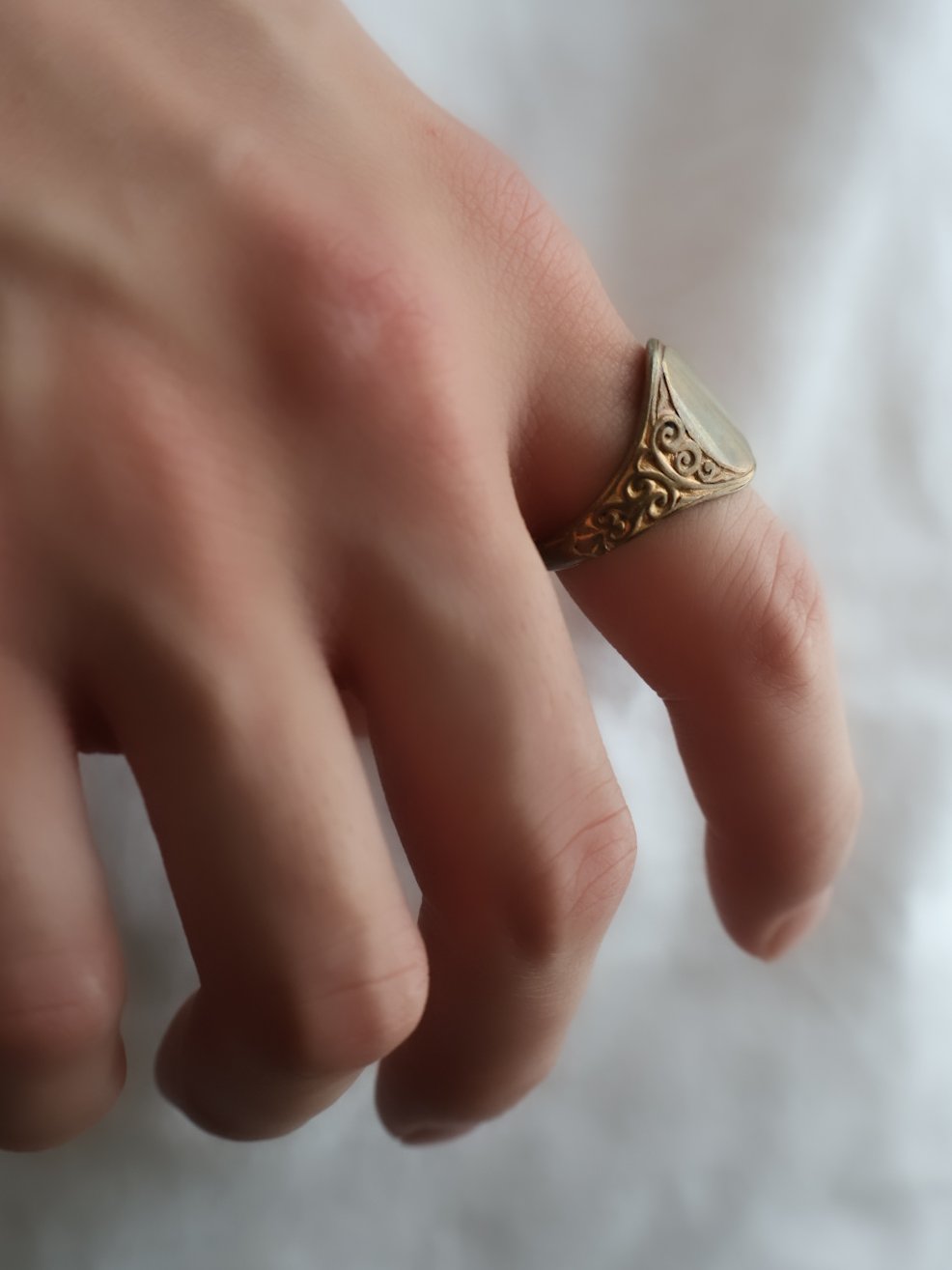 c.1900 UK/ ゴールドシグネットリング/19ct rolled gold | BLUE