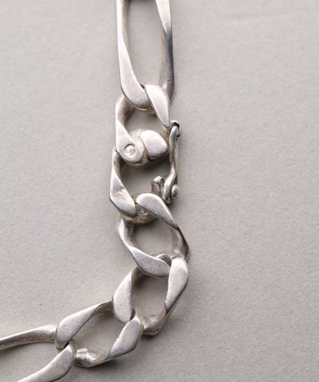 c.1950 France / Maille Cheval × Figaro Link Bracelet / Silver 800