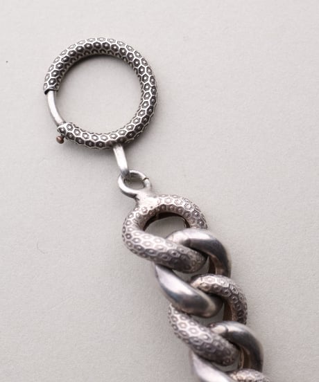 c.1910 France / Art Deco Gourmette Bracelet / Silver 800