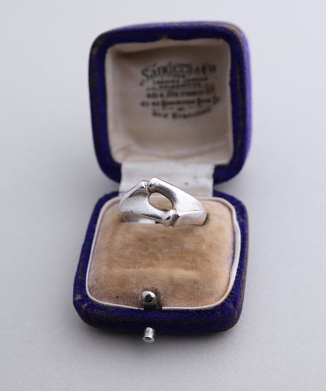 1979 Finland Lapponia / Sculptural Void Ring / Silver 925