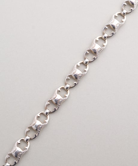 c.1930 Czechoslovakia Embossed リンク　ブレスレット / Silver 900