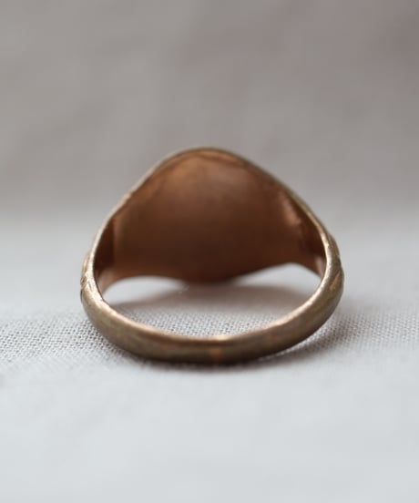 c.1900 UK/ ゴールドシグネットリング/19ct rolled gold