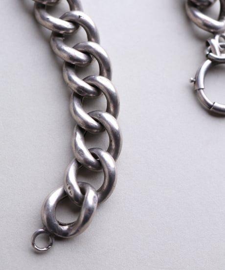 c.1900 France / Gourmette Chain Bracelet / Silver 800
