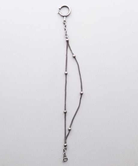 c.1870–1900 France / Double Foxtail Chain Bracelet / Silver 800