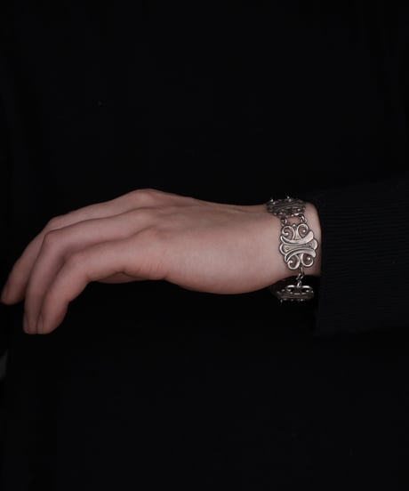 c.1930–40 Norway / National Romantic Floral Link Bracelet / Silver 830