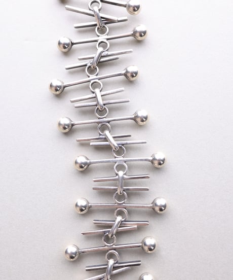 c.1950 Germany Geometric Structure Bracelet / Silver 800