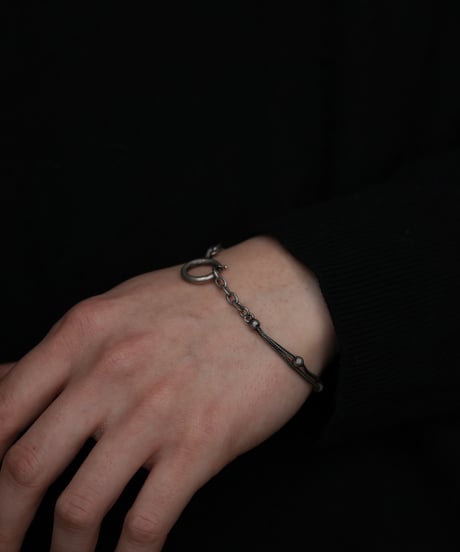 c.1870–1900 France / Double Foxtail Chain Bracelet / Silver 800