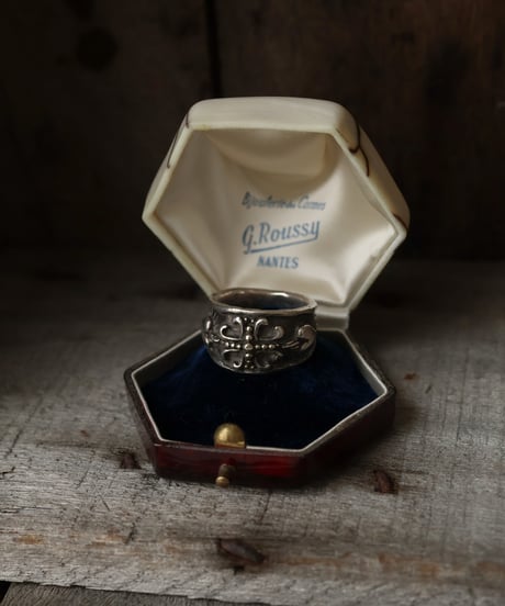 c.1950-70 France / ゴシックモチーフリング / Silver 800-925