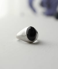 c.1960 France / シグネットリング/ Silver 800 × Black Onyx
