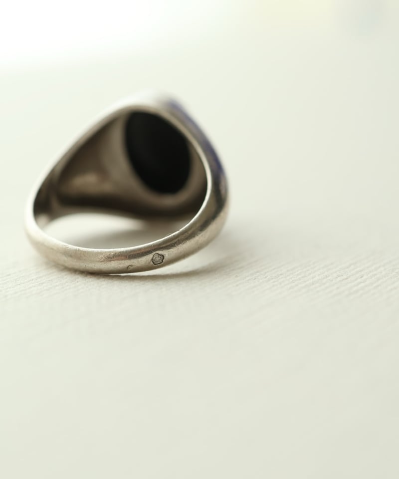 c.1960 France / シグネットリング/ Silver 800 × Black On