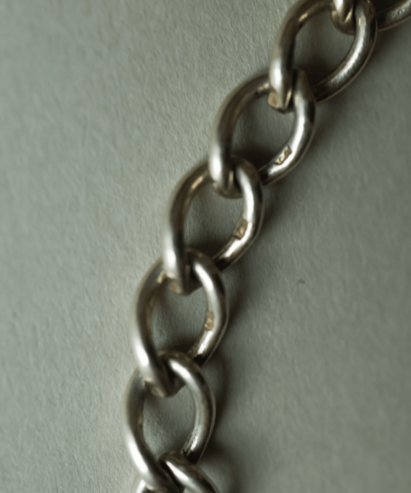 VINTAGE 英国ジュエリー チェーンブレスレット Birmingham 英国イギリス製スターリングシルバー製アズキチェーン