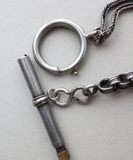 c.1870–1890 France Watch Chain Bracelet / Silver 800