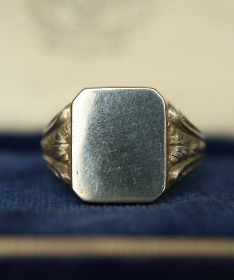 c.1950 Germany / アールデコスタイル/シグネットリング / Silver 835
