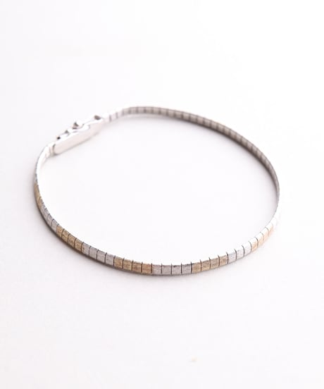 c.1970 Italy Arezzo / Elastic Link Bracelet / Silver 925