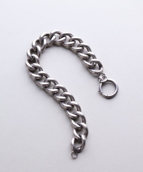 c.1900 France / Gourmette Chain Bracelet / Silver 800