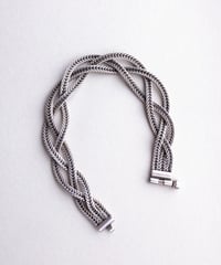 c.1950 Germany Braided Fox Tail Bracelet / Silver 835