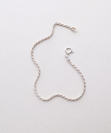 c.1990 Italy Twist Chain Bracelet / Silver 925