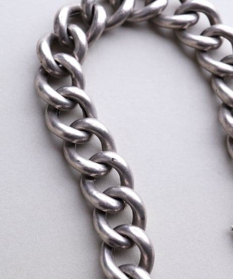 c.1900 France / Gourmette Chain Bracelet / Silver 800