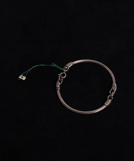 c.1950-60 France / Primitive Joint Bangle / Silver 800