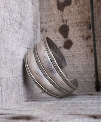 c.1930-50 Morocco Primitive Cuff Bangle / Silver 800