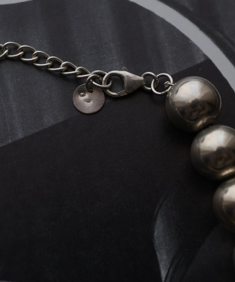 c.1970 France vintage / ボールチェーンネックレス/ Silver 92
